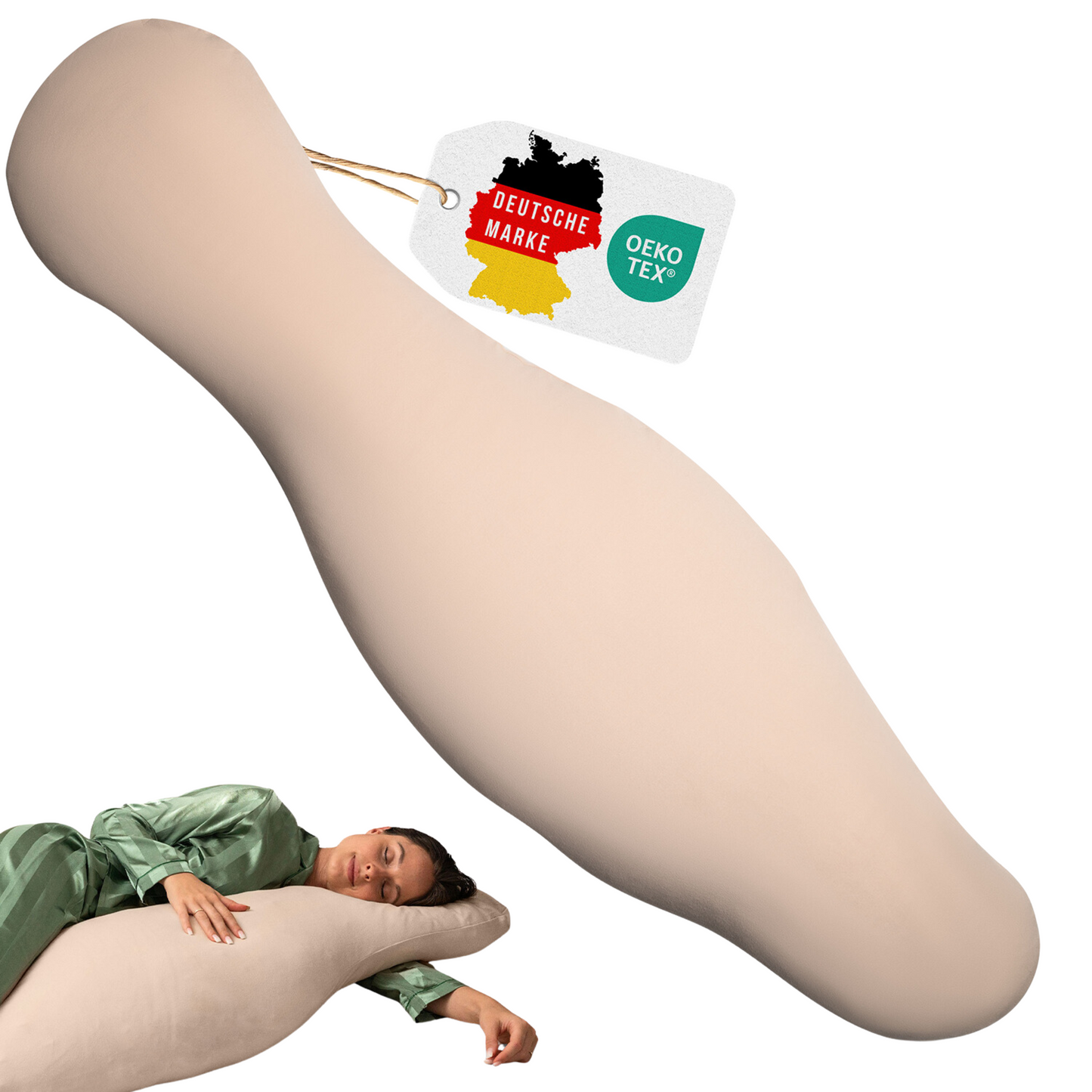 Ergonomisches Seitenschläferkissen – gegen Rücken-, Nacken- & Schulterschmerzen