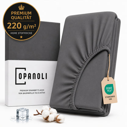 Opanoli Premium Spannbettbezug – 220g/m² Baumwolle, passgenauer Schnitt